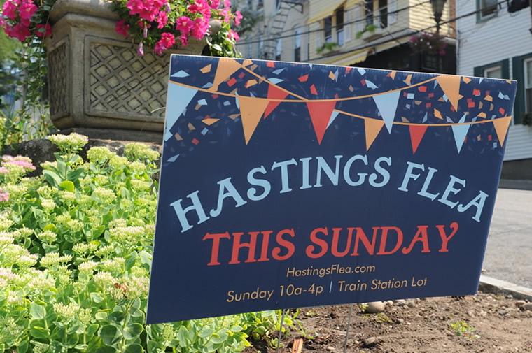 hastings flea market sign