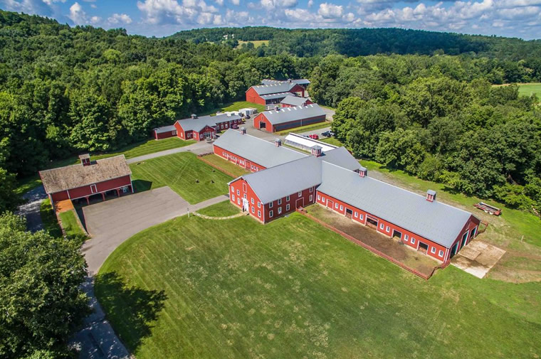 99 shaker museum road barn aerial