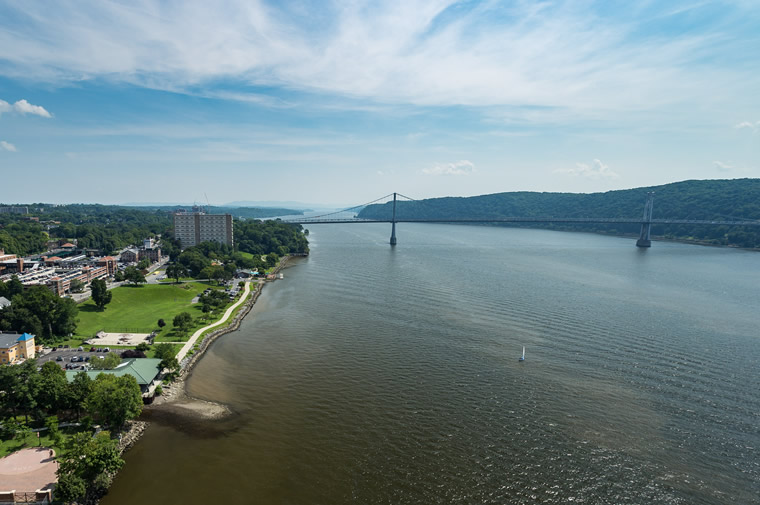 view from walkway over the hudson of river